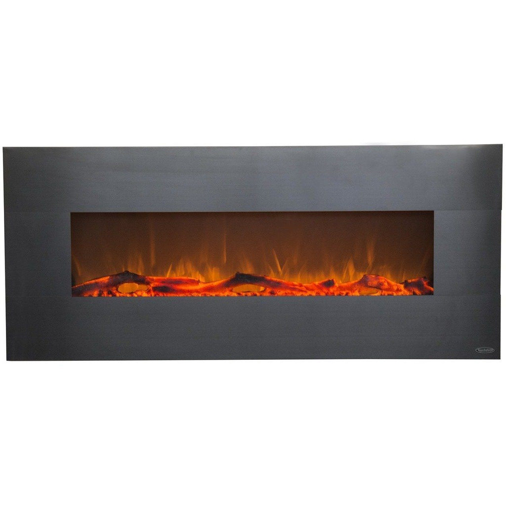 Touchstone Onyx 50-inch Stainless Steel Electric Fireplace with Heat – 