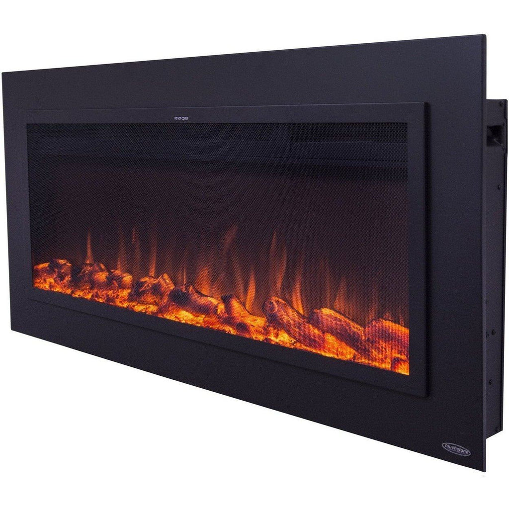 Touchstone Sideline Steel 50-inch Flush Mount Electric Fireplace with  Heater 80013 –