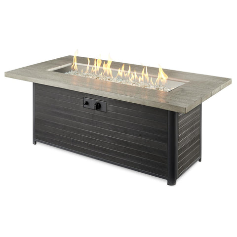 The Outdoor GreatRoom Company 61-Inch Linear Propane Gas Fire Pit Table - Grey Cedar - CR-1242-K - Fire Pit Table - The Outdoor GreatRoom Company - ElectricFireplacesPlus.com
