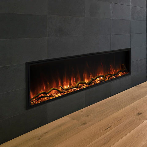Modern Flames Landscape Pro Slim 96" Built In Wall Mount Electric Fireplace - LPS-9614