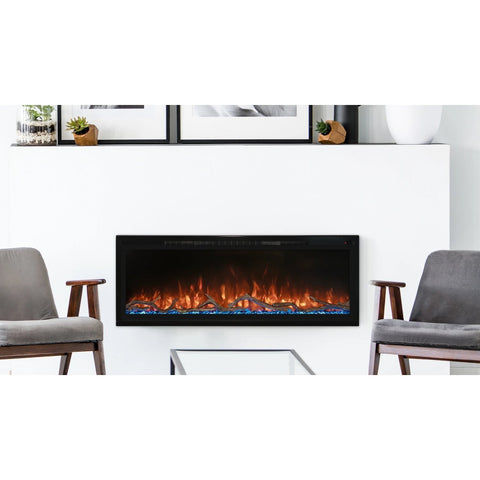 Image of Modern Flames Spectrum Slimline 60" Wall Mount/Recessed Electric Fireplace - SPS-60B